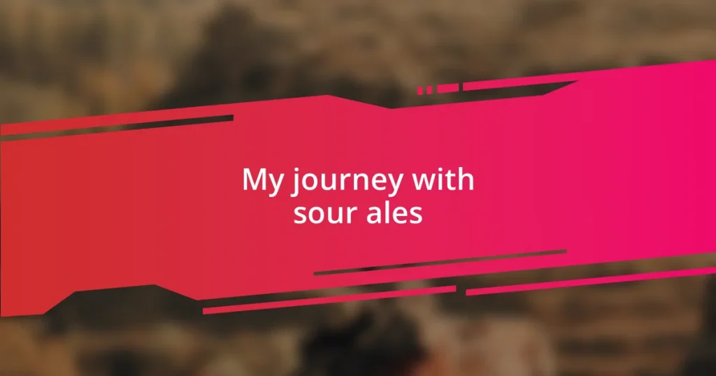 My journey with sour ales